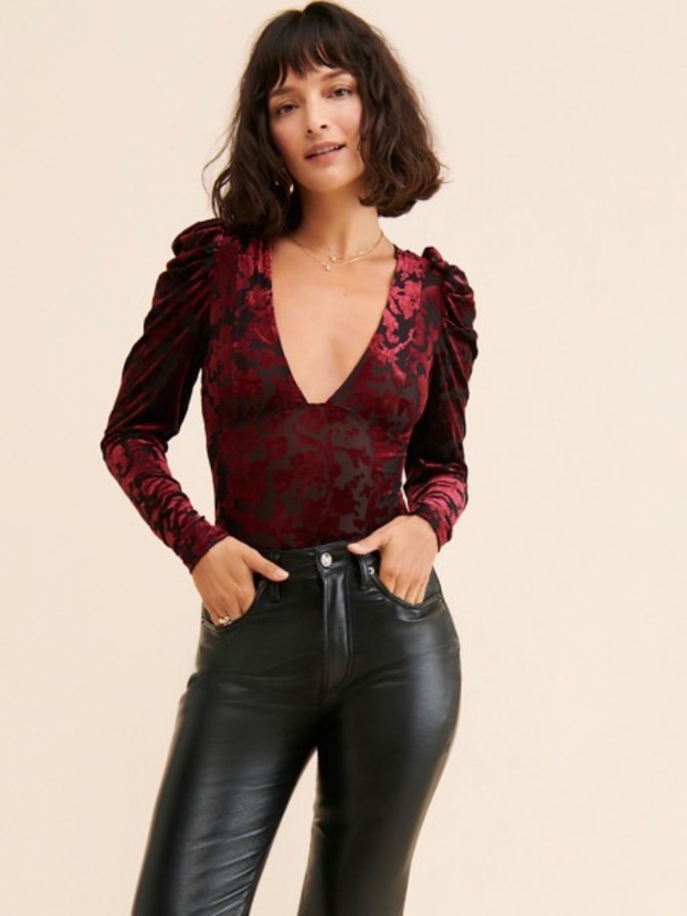 Free People Magic Hour Bodysuit Lace Mesh Romantic Boho Women Size L